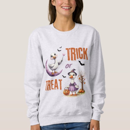 Halloween Goose Trick or treat Leuke Dieren Trui (Voorkant)