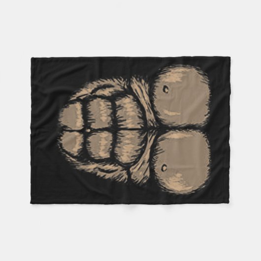 Halloween Gorilla Chest Costume Cute Monkey Musea Fleece Deken (Voorkant (Horizontaal))