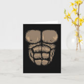 Halloween Gorilla Chest Costume Cute Monkey Musea Kaart (Gele Bloem)