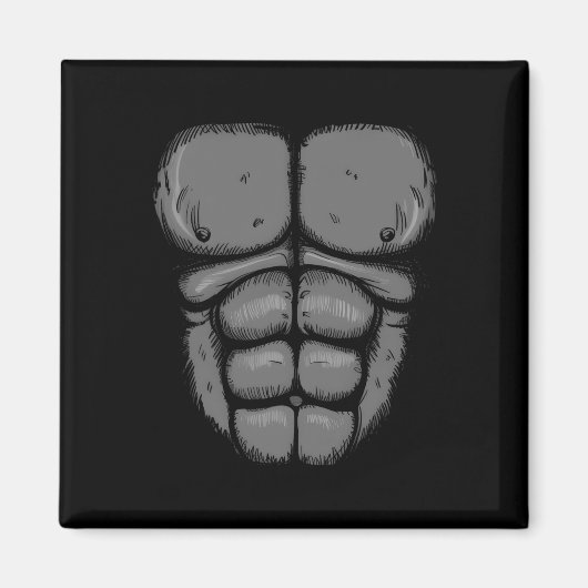 Halloween Gorilla Monkey Belly Borst Kostuum Manne Magneet (Voorkant)