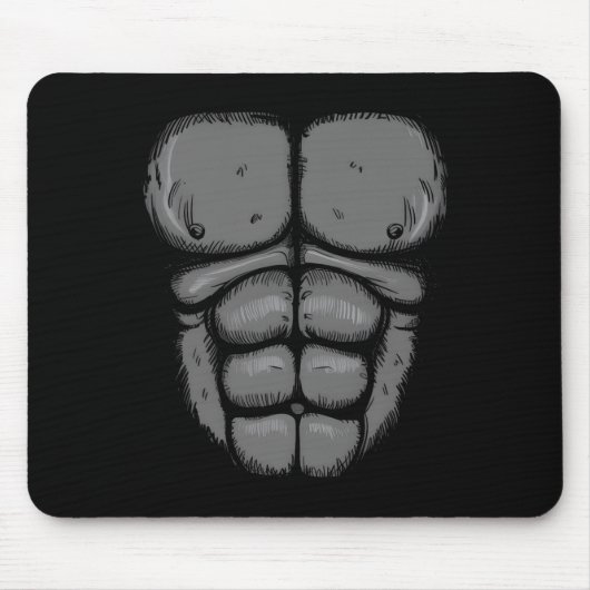 Halloween Gorilla Monkey Belly Borst Kostuum Manne Muismat (Voorkant)