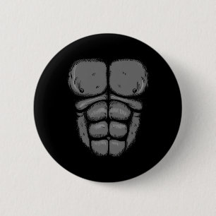 Halloween Gorilla Monkey Belly Borst Kostuum Manne Ronde Button 5,7 Cm