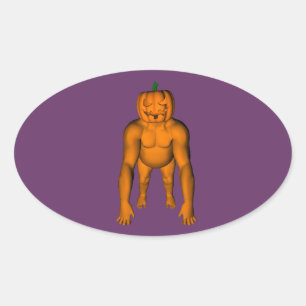 Halloween Gorilla Ovale Sticker