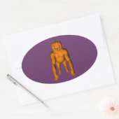 Halloween Gorilla Ovale Sticker (Envelop)