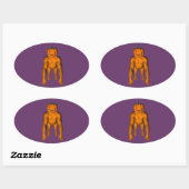 Halloween Gorilla Ovale Sticker (Vel)