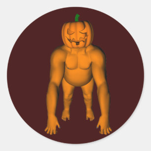 Halloween Gorilla Ronde Sticker