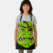 Halloween Gory Frankenstein Green Monster Kinderen Schort (Insitu)