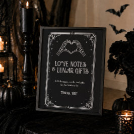 Halloween Goth Bruiloft Kaarten en Cadeaus  Poster
