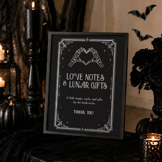 Halloween Goth Bruiloft Kaarten en Cadeaus  Poster