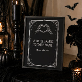 Halloween Goth Bruiloftsfeest Favor Poster