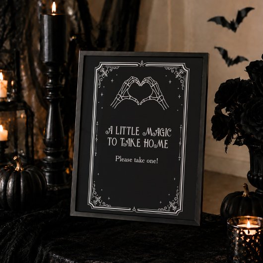 Halloween Goth Bruiloftsfeest Favor Poster