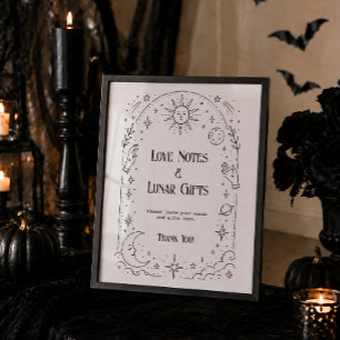 Halloween Goth Trouwfeest Kaarten & Cadeaus Poster