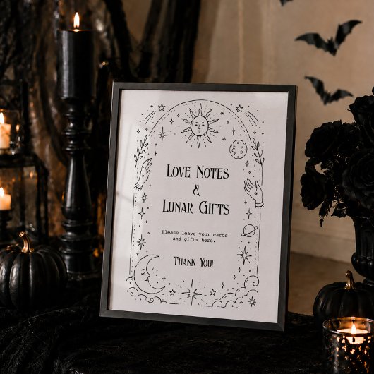 Halloween Goth Trouwfeest Kaarten & Cadeaus Poster