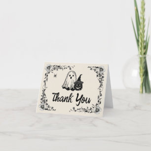 Halloween Gothic  Baby shower Bedankkaart