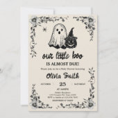Halloween Gothic  Baby shower Kaart (Voorkant)