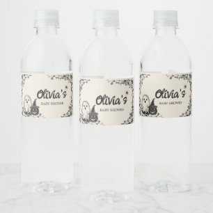 Halloween Gothic  Baby shower Waterfles Etiket