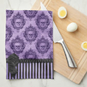 Halloween Gothic Baroque Skulls Towel Theedoek (Quarter Fold)