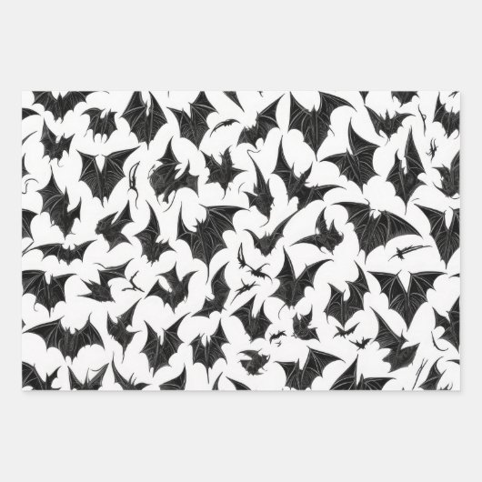 Halloween Gothic Bats Inpakpapier Vel (Voorkant 2)