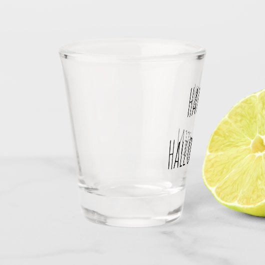 Halloween Gothic Black Typography Shot Glas (Links)