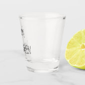 Halloween Gothic Black Typography Shot Glas (Rechts)