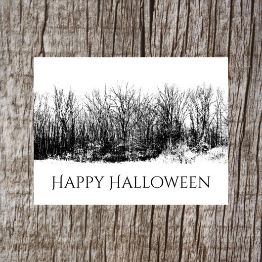 Halloween Gothic Black White Creepy Holiday Briefkaart