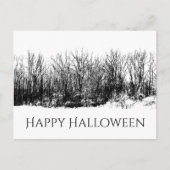Halloween Gothic Black White Creepy Holiday Briefkaart (Voorkant)
