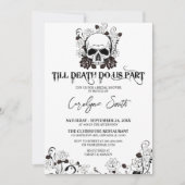Halloween Gothic Bridal Shower Invitation Kaart (Voorkant)