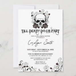 Halloween Gothic Bridal Shower Invitation Kaart