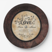 Halloween Gothic Brown LOVE Matching Wedding Bord (Voorkant)