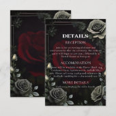 Halloween Gothic Bruiloft Details Bijlage Kaart (Voorkant / Achterkant)