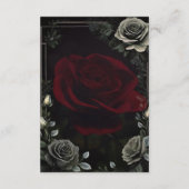 Halloween Gothic Bruiloft Details Bijlage Kaart (Achterkant)