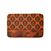 Halloween Gothic Chic | Oranje en zwarte Skulls Badmat (Voorkant)