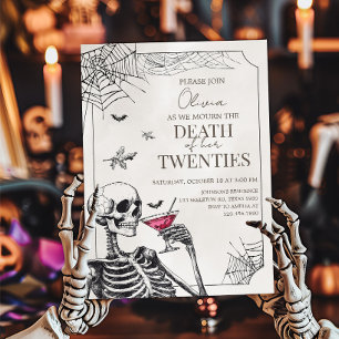 Halloween Gothic Death naar mijn 20ste verjaardag Kaart