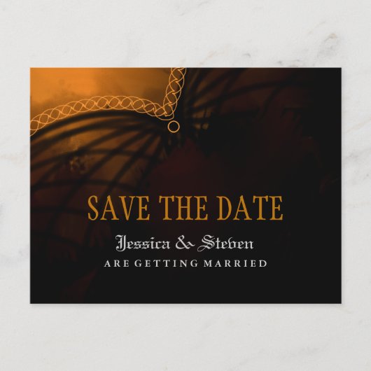 Halloween Gothic Elegant Save the Date Briefkaart (Voorkant)