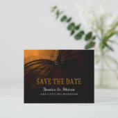 Halloween Gothic Elegant Save the Date Briefkaart (Staand voorkant)