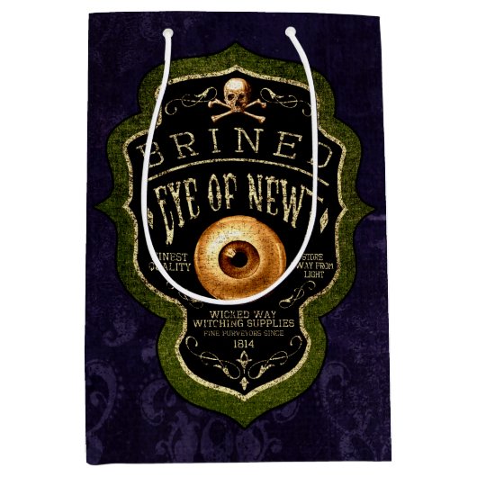 Halloween Gothic Eye of Newt Witch Potion  Medium Cadeauzakje (Voorkant)