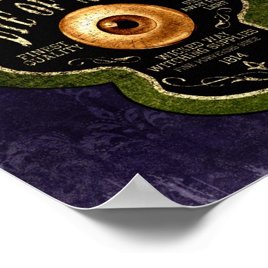 Halloween Gothic Eye of Newt Witch Potion  Poster (Hoek)