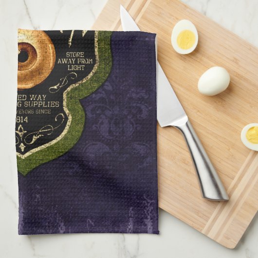 Halloween Gothic Eye of Newt Witch Potion Theedoek (Quarter Fold)