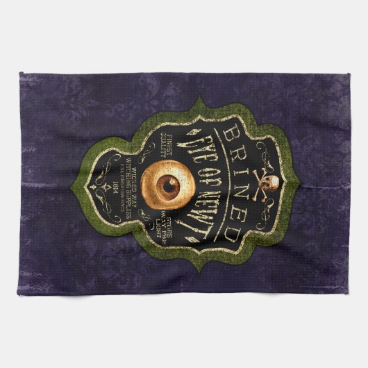Halloween Gothic Eye of Newt Witch Potion Theedoek (Horizontaal)