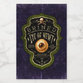 Halloween Gothic Eye of Newt Witch Potion  Wijn Etiket (Enkel label)