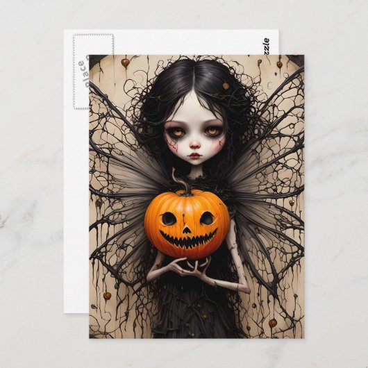 Halloween Gothic Fairy Briefkaart (Voorkant / Achterkant)
