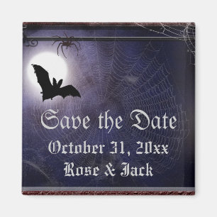 Halloween/Gothic full moon bat Sjabloon Magneet