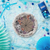 Halloween Gothic Geïnspireerd Floral Skull Lace Papieren Bordje (Feest)