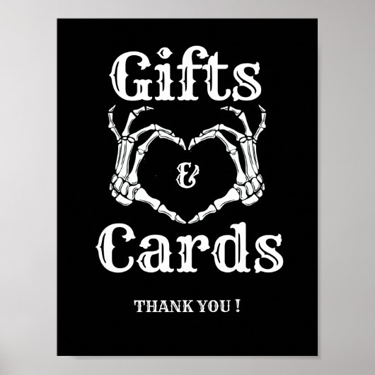 Halloween Gothic Gift en kaarten Schedel handen Te Poster (Voorkant)