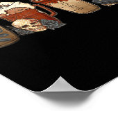 Halloween Gothic girl koffiepompoenkruid lattenijs Poster (Hoek)