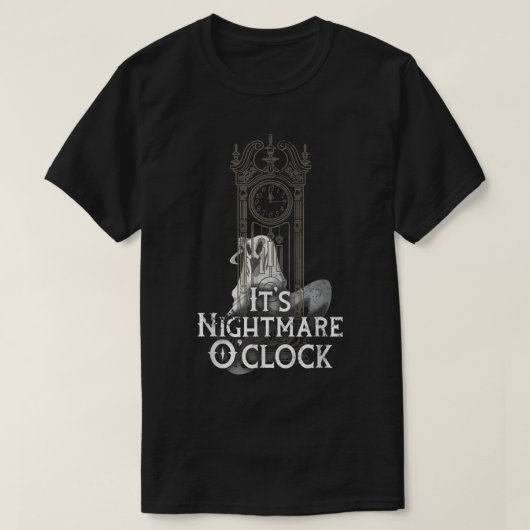 Halloween Gothic Grandfather Clock Spooky Horror M T-shirt (Design voorkant)