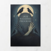 Halloween Gothic Graveyard Wedding Drieluik Programma (Cover)