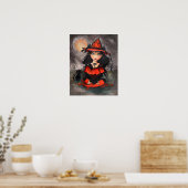 Halloween Gothic Grote Oog Kunst Poster Print (Keuken)