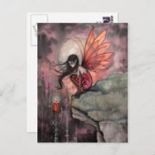 Halloween Gothic Herfst Fairy en kaars Briefkaart (Voorkant / Achterkant)