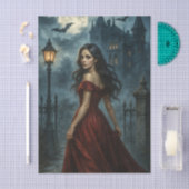 Halloween Gothic Lady Decoupage Tissue Papier (Craft)
